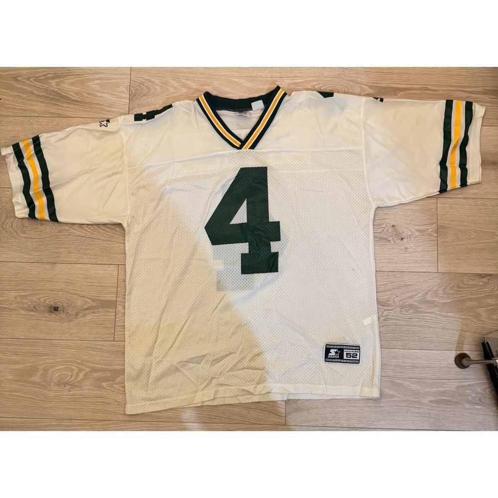 Vintage 1995 Starter Brett Favre #4 Green Bay Packers Jersey Men's XL (52) Made